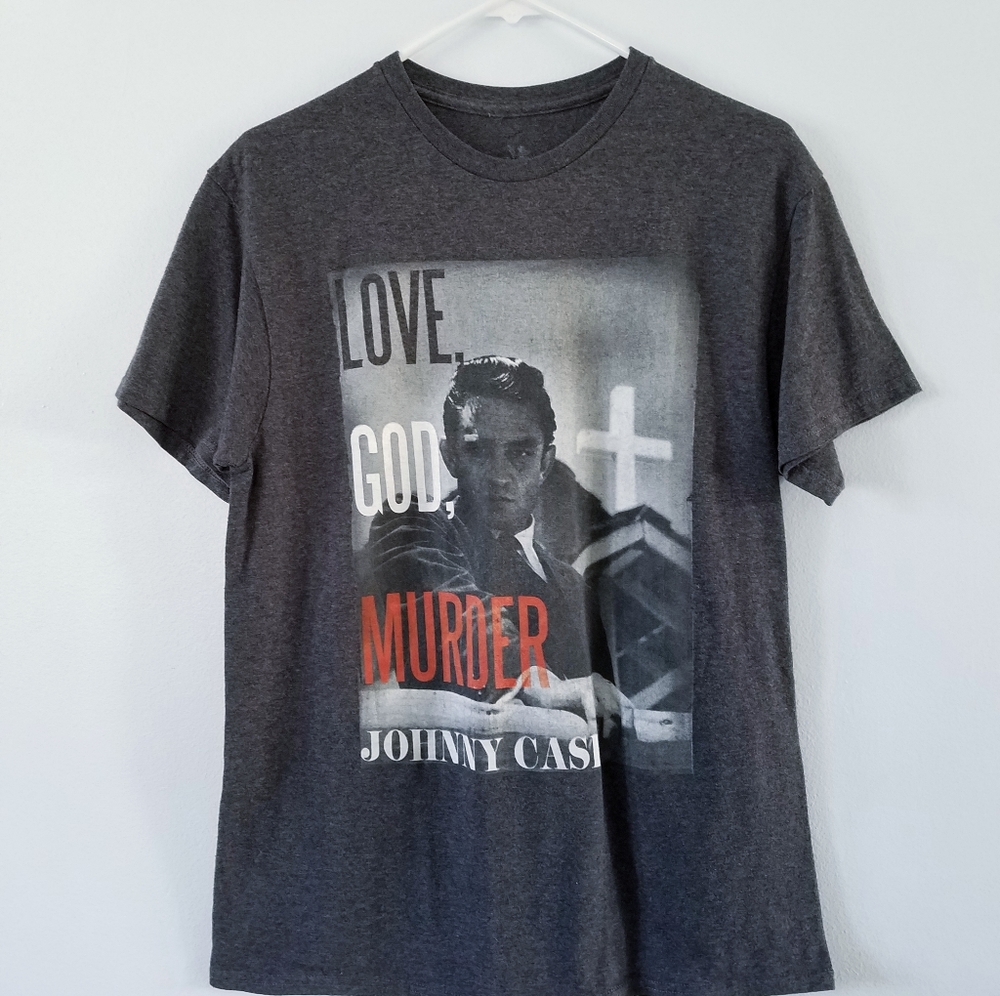 Zion Rootswear Johnny Cash gray graphic t-shirt M